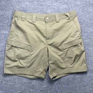 Duluth Trading Co Mens Cargo Shorts 40 Khaki Ripstop Standard Fit 3237-77 Tan